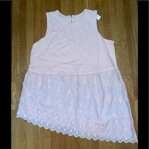 Livi Active Pink Eyelet Tank Top